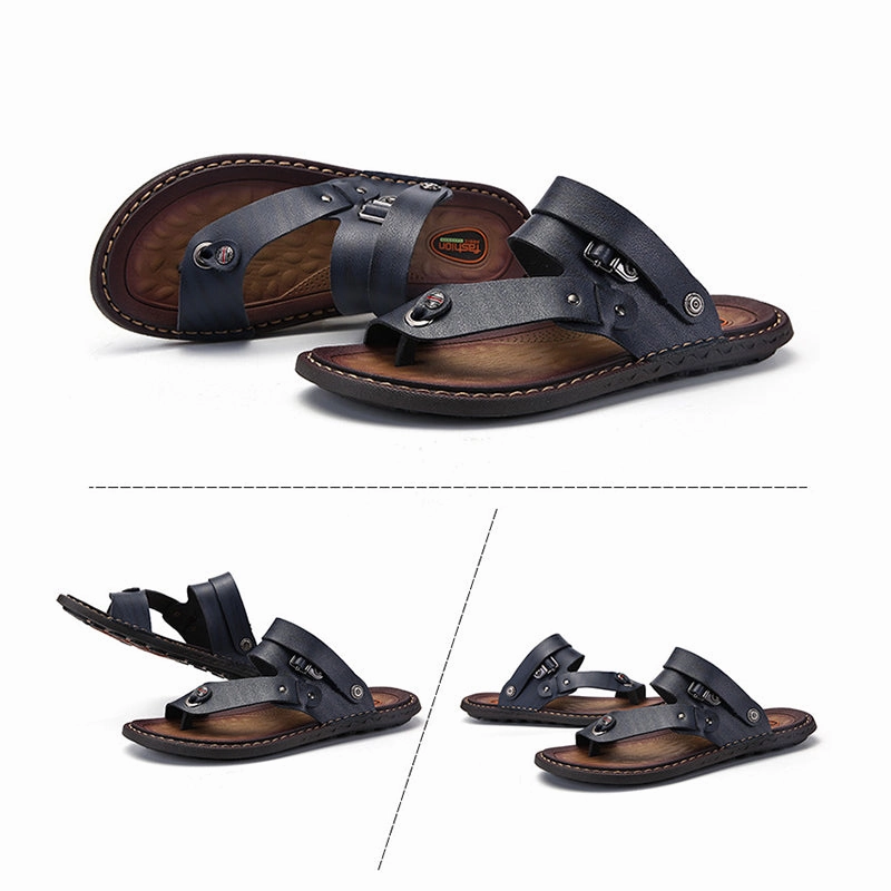 Men New Fashion Beach Non-slip Flip Flops Jelly Shoes Sandals