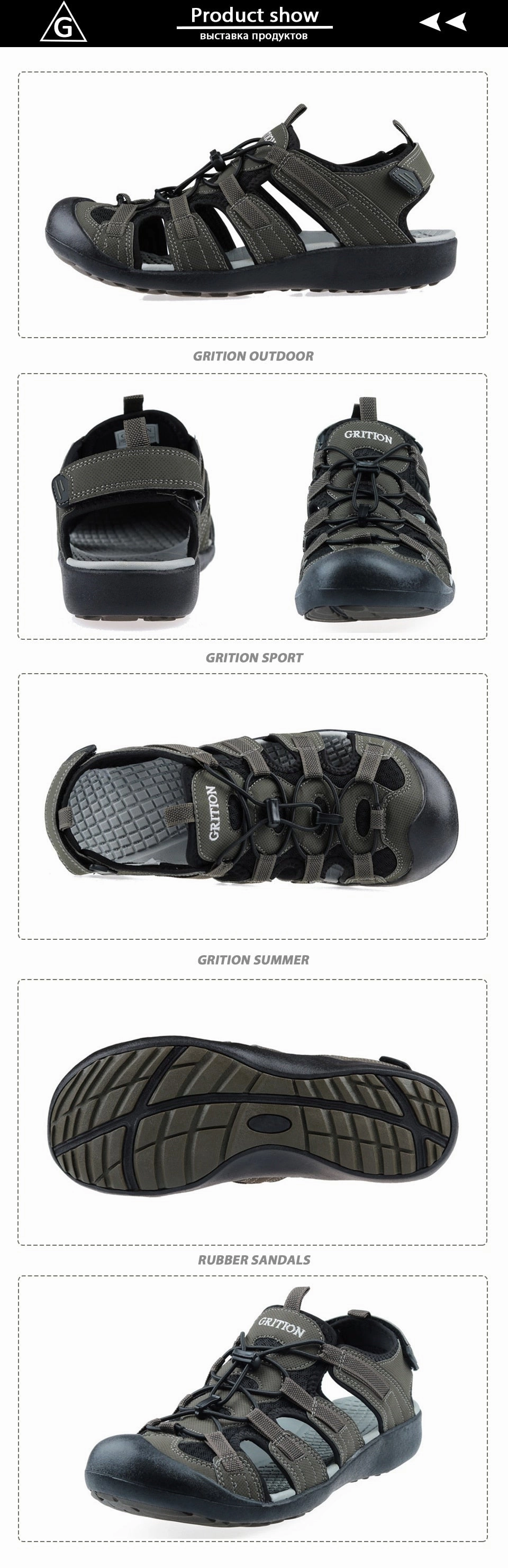 Men Outdoor Sandals Summer Breathable Flat Sole Beach Shoes Trekking Flip Flops Hiking Non Slip Nubuck Leather Luxury Emergency Flats Shoes