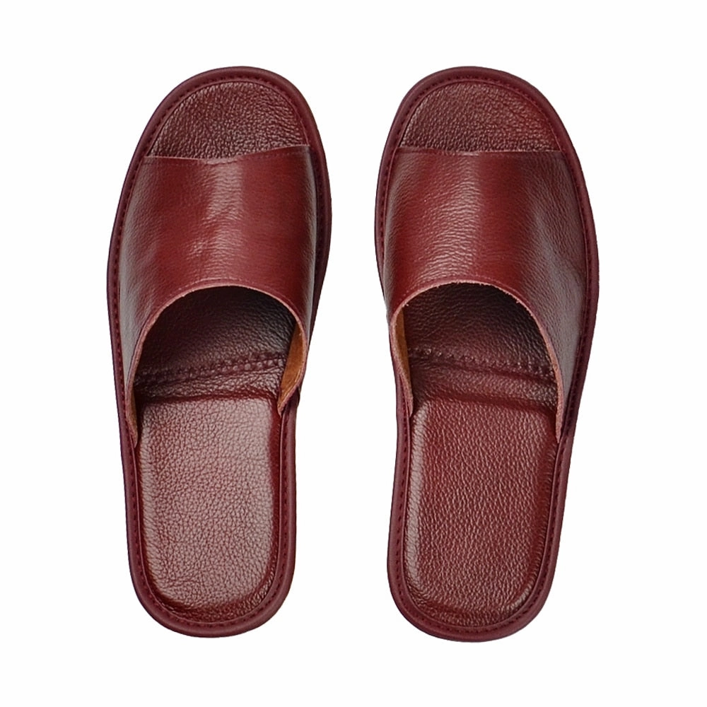 Men's Indoor Genuine Leather Slipper Sandals Corkys Slippers