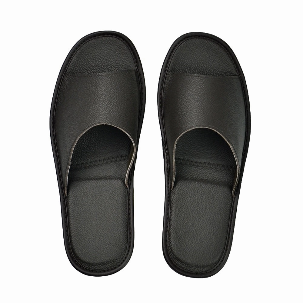 Cirro Slides Men's Indoor Genuine Leather Slipper Sandals