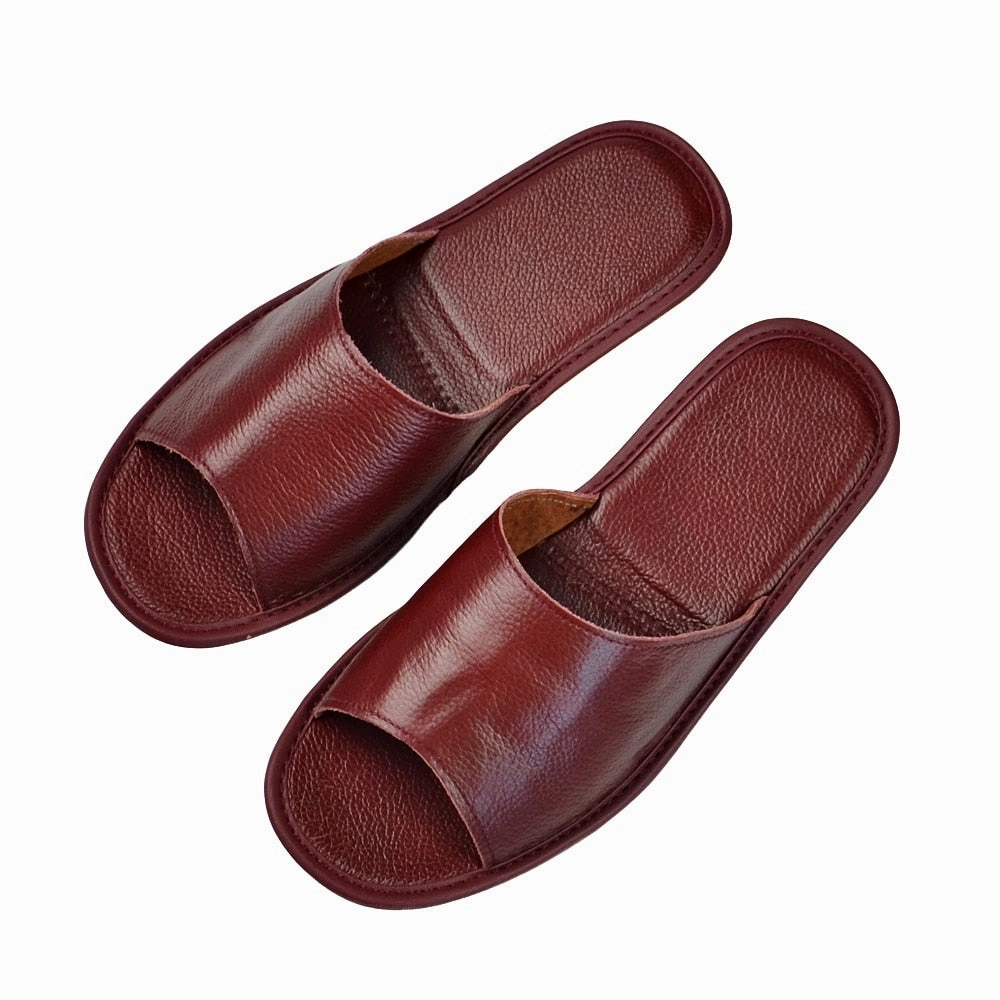 Genuine Shearling Slippers Men's Indoor Genuine Leather Slipper Sandals