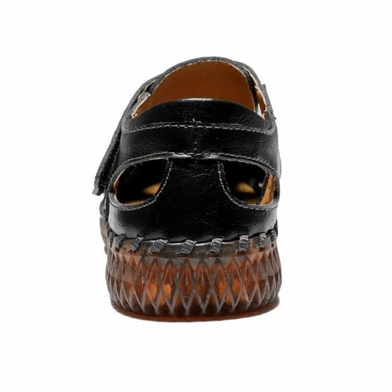 Men's Outdoor Daily Summer Hand-sewn Soft Leather Casual Sandals Sandals Rhythm And Blues