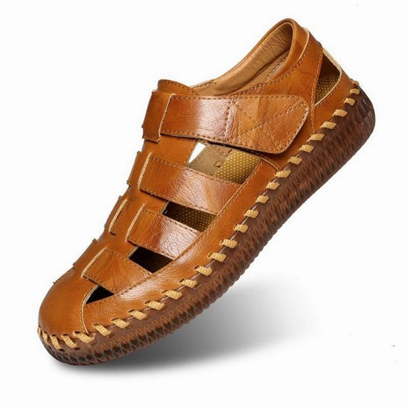 Taos Trulie Sandals Men's Outdoor Daily Summer Hand-sewn Soft Leather Casual Sandals