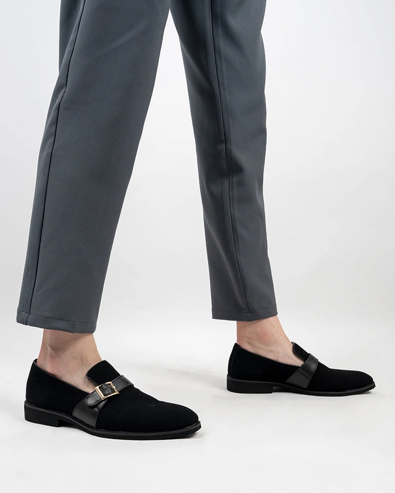 Loafers Denim Men's Slip On Monk-Strap Suede Slipper Penny Moccasin Loafers