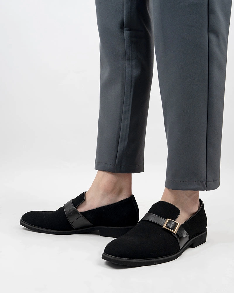 Men's Slip On Monk-Strap Suede Slipper Penny Moccasin Loafers Msgm Loafers