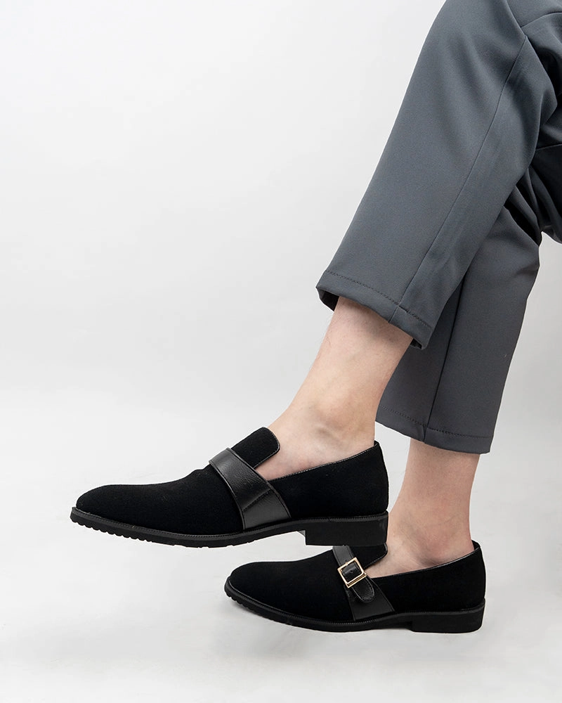 Orinoco Loafers Men's Slip On Monk-Strap Suede Slipper Penny Moccasin Loafers