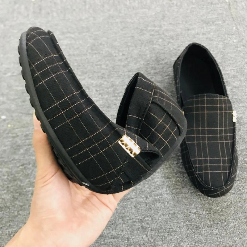 Shoe Cushions For Flat Feet Men's Spring Leather Loafers With Metal Decoration