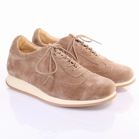 2002r Festival Casual Shoes Men's Style Lace Up Suede Leather Casual Shoes (Beige)
