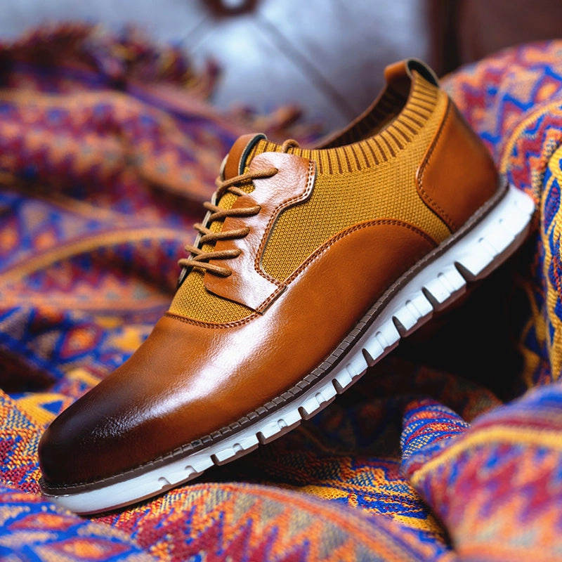 Loafers Work Outfit Men's summer knitted lightweight casual oxford shoes