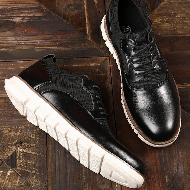 Men's summer knitted lightweight casual oxford shoes Black And Silver Loafers