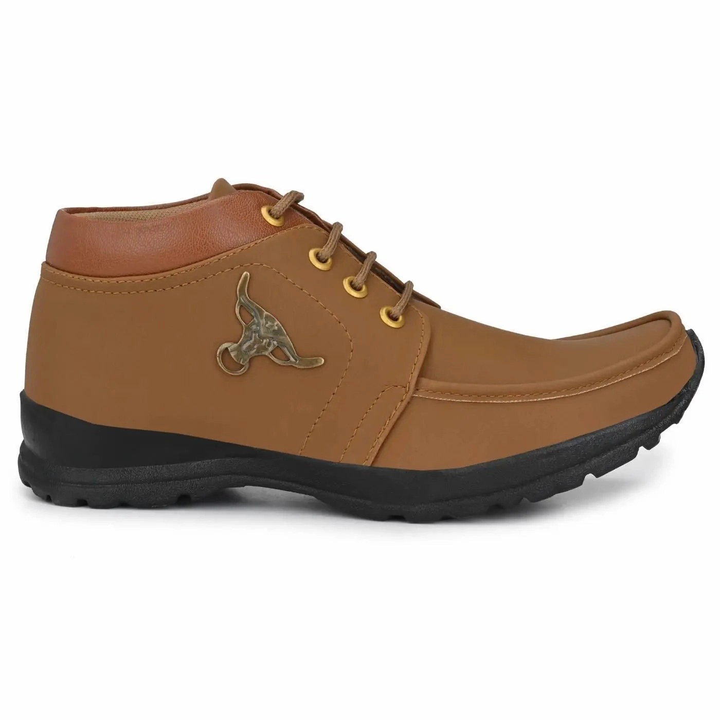 Men's Synthetic Leather Lace Up Boot Slide Leather Shoes Brown Casual Shoes New Balance