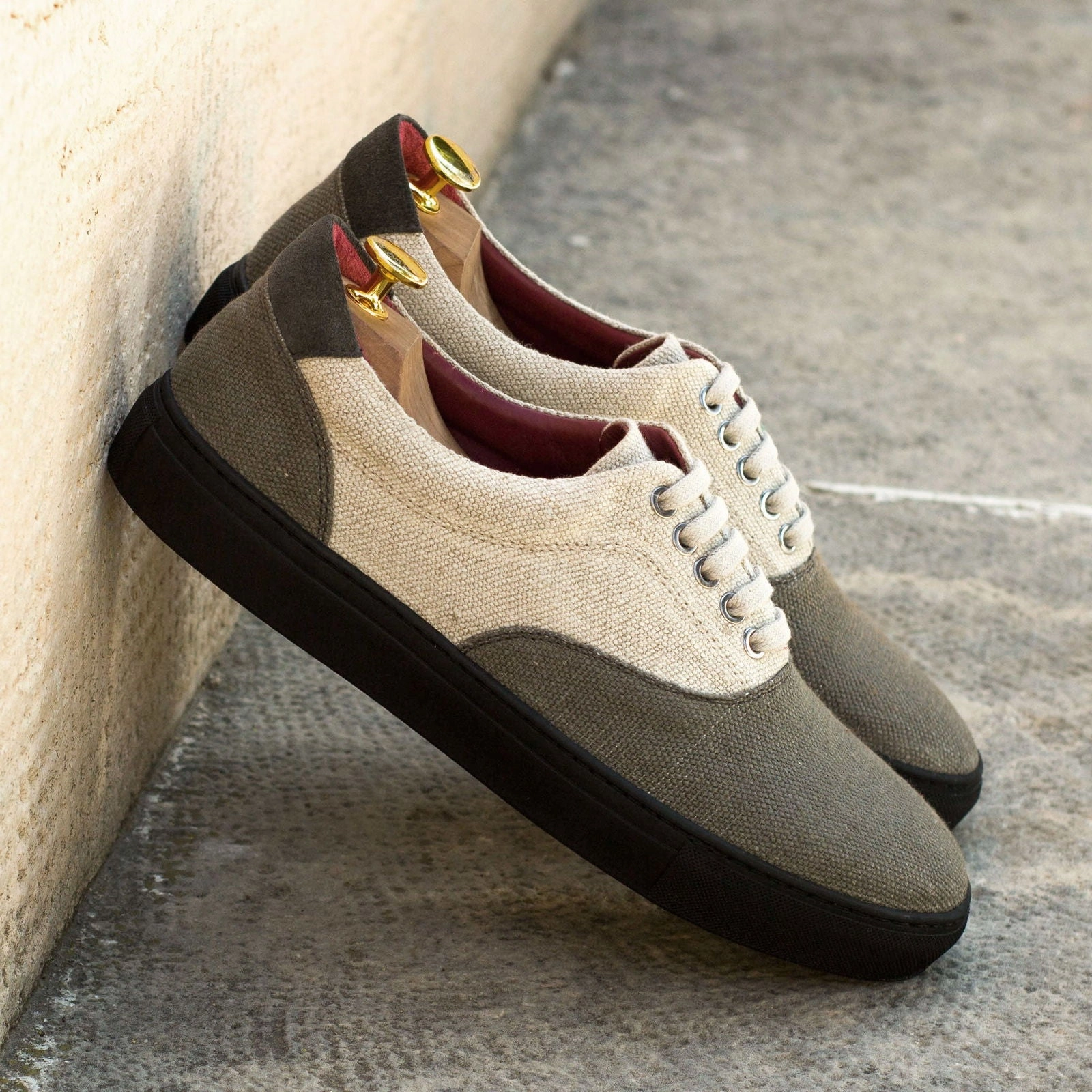 Men's Top Sider Leather Sneakers Wide Plus Size Grey White 4270 Casual Summer Slip On Shoes