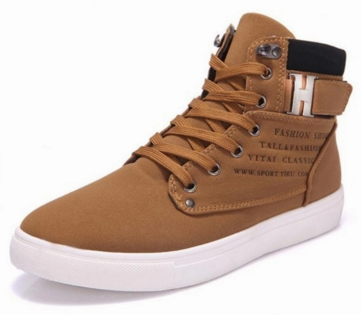 Best Stability Sneakers Mens Casual Daily High Top Ankle Faux Leather Boots