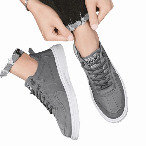 Mens Sneakers Lace-up Letter Print Platform Canvas Sport Shoes Packer Sneakers