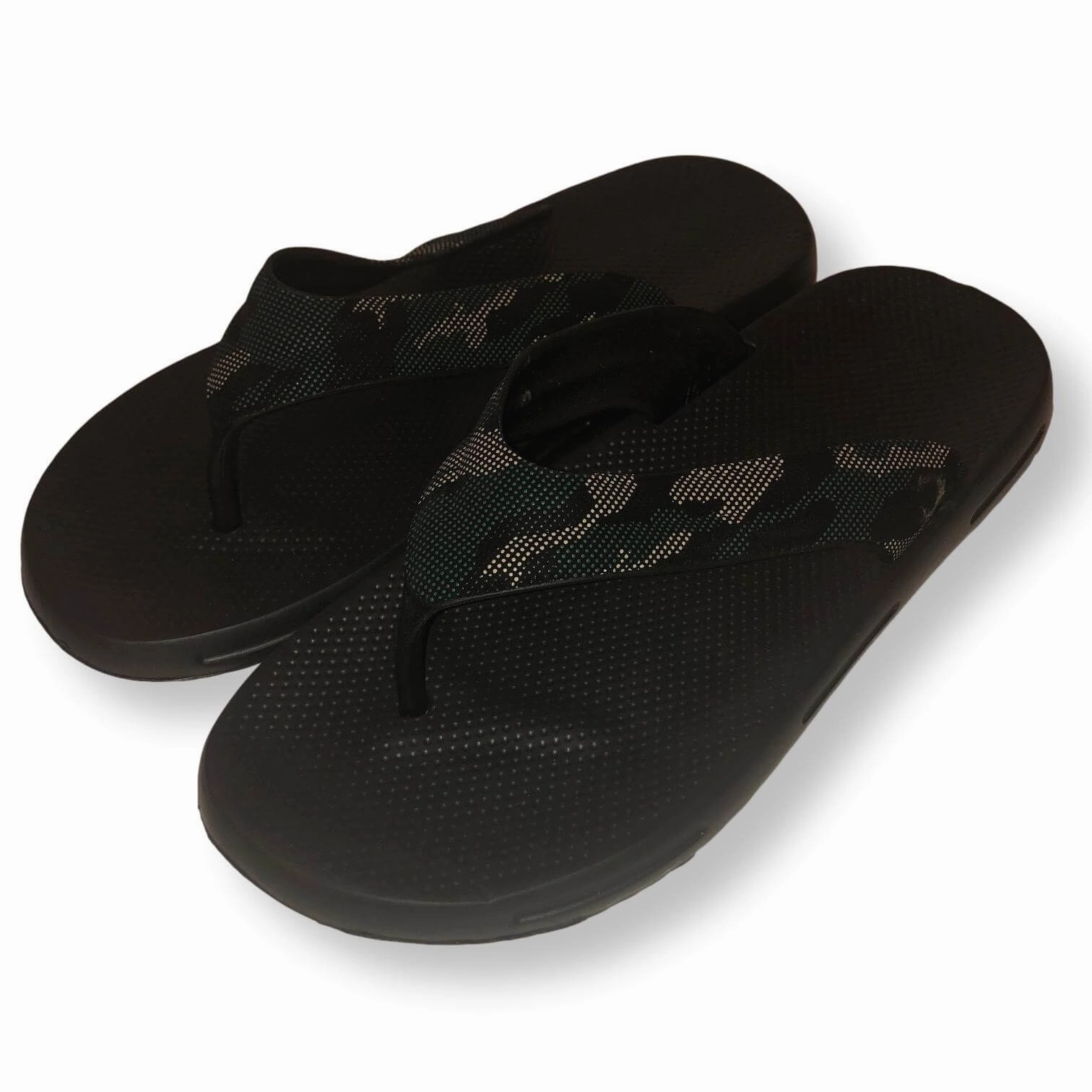 Coach Sandals Mens Thong Sandals Camo Flip Flop Shower Shoes, Black, Brown and Gray, Size 7-12