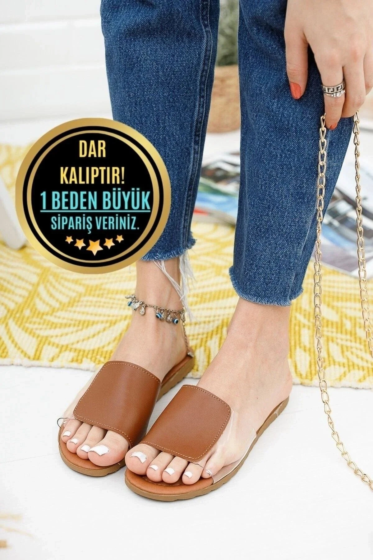 Modafrsat Women's Transparent Slippers Bootie Sock Slippers