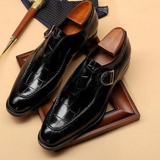 Men's strap loafers Classic business formal dress shoes No Socks Loafers