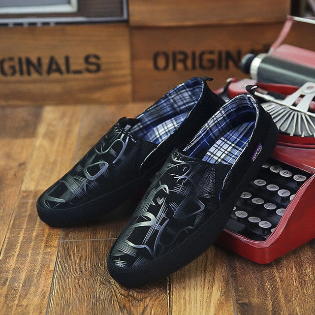 Mary Jane Casual Shoes Men's Summer  Breathable Loafers Canvas Shoes