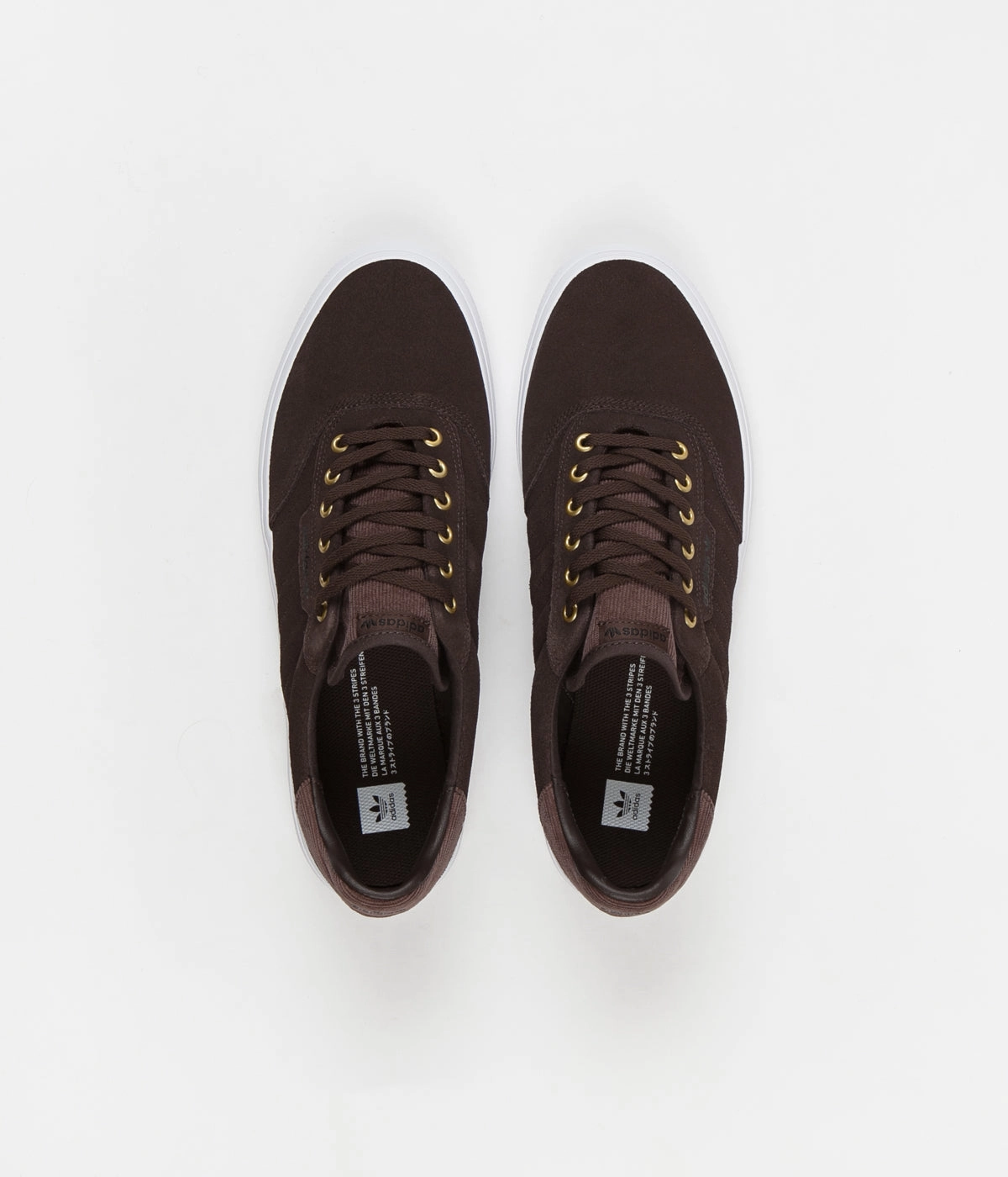 Adidas 3MC Shoes - Brown / White / Gold Metallic Adidas Predator Indoor Soccer Shoes