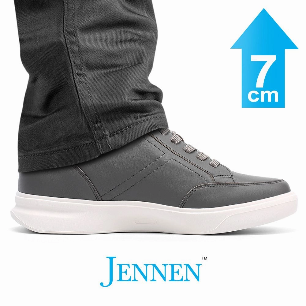Jordan 11 Bred Velvet Sneakers Mr. Federer 7cm | 2.8 inches Dark Grey Height Increasing Casual Shoes