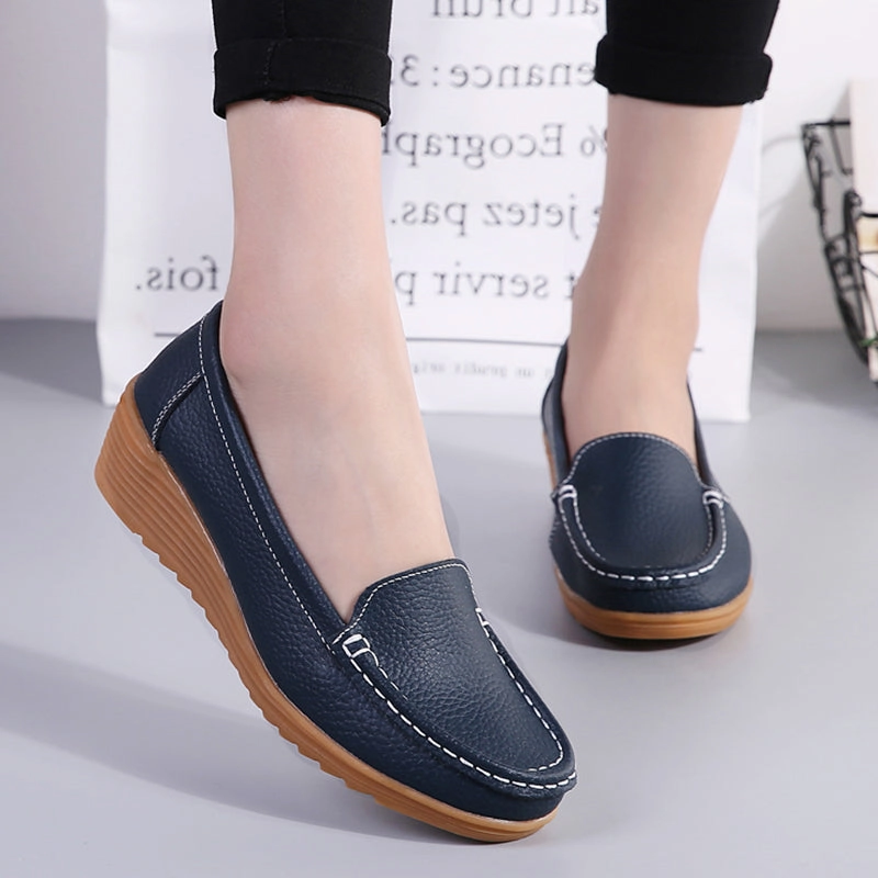 Best No Show Socks For Loafers Nanccy Women Flats Spring Summer Genuine Leather Casual Loafers