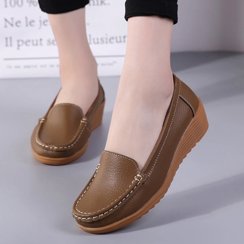 Velvet Loafers With Tuxedo Nanccy Women Flats Spring Summer Genuine Leather Casual Loafers