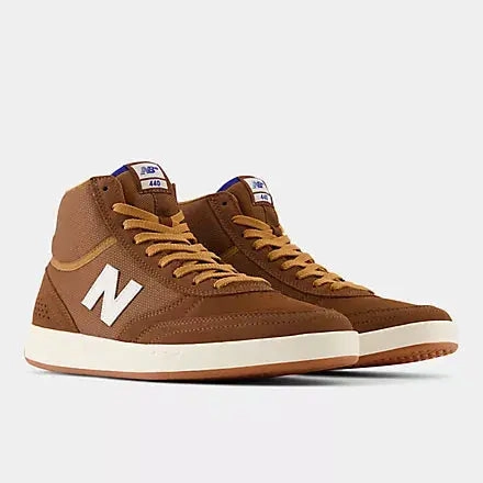 Women's New Balance White Sneakers New Balance Numeric 440 High Shoes - Brown/White