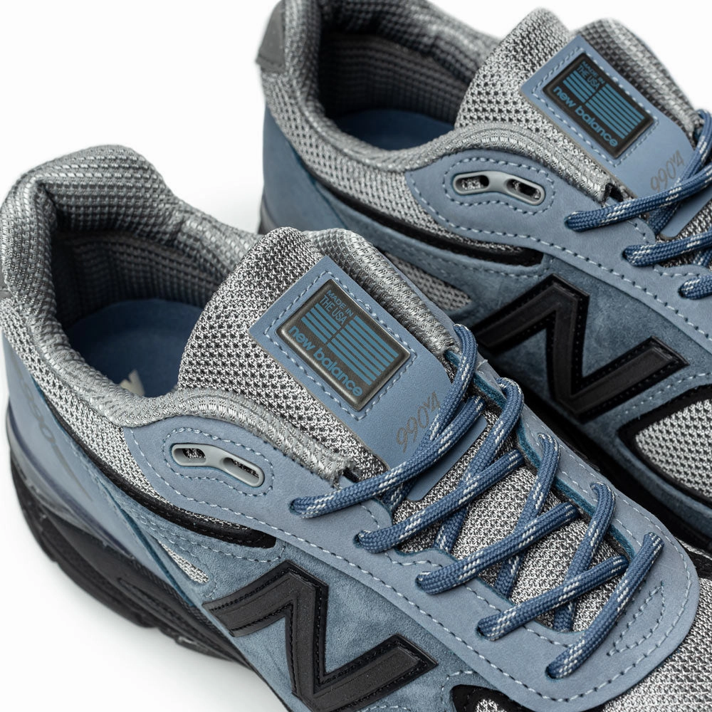 Blue White New Balances New Balance x Teddy Santis 990v4 Made In USA | Artic Grey