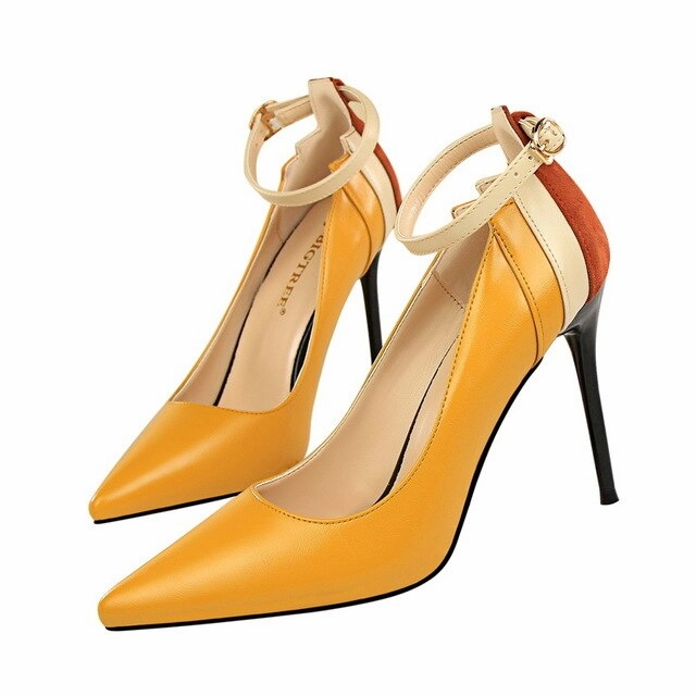 New Multicolor Women Pumps Sexy Ankle Strap Pointed Casual Shoe Products