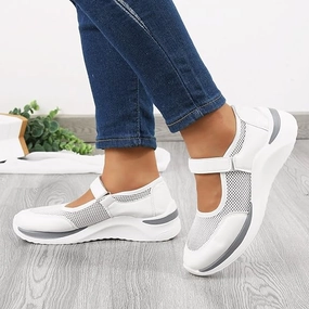 NEW Sz 7.5 Color Block Mesh Breathable Hook Loop Shoes for Women Sneakers Ladies Comfortable Platform Sneakers Casual Arch Cat Work Sneakers