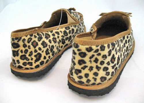 NEW Women AFRICAN Safari ANIMAL PRINT LEOPARD Cougar Pattern Flat SHOES 6 W 6W Taupe Flat Shoes