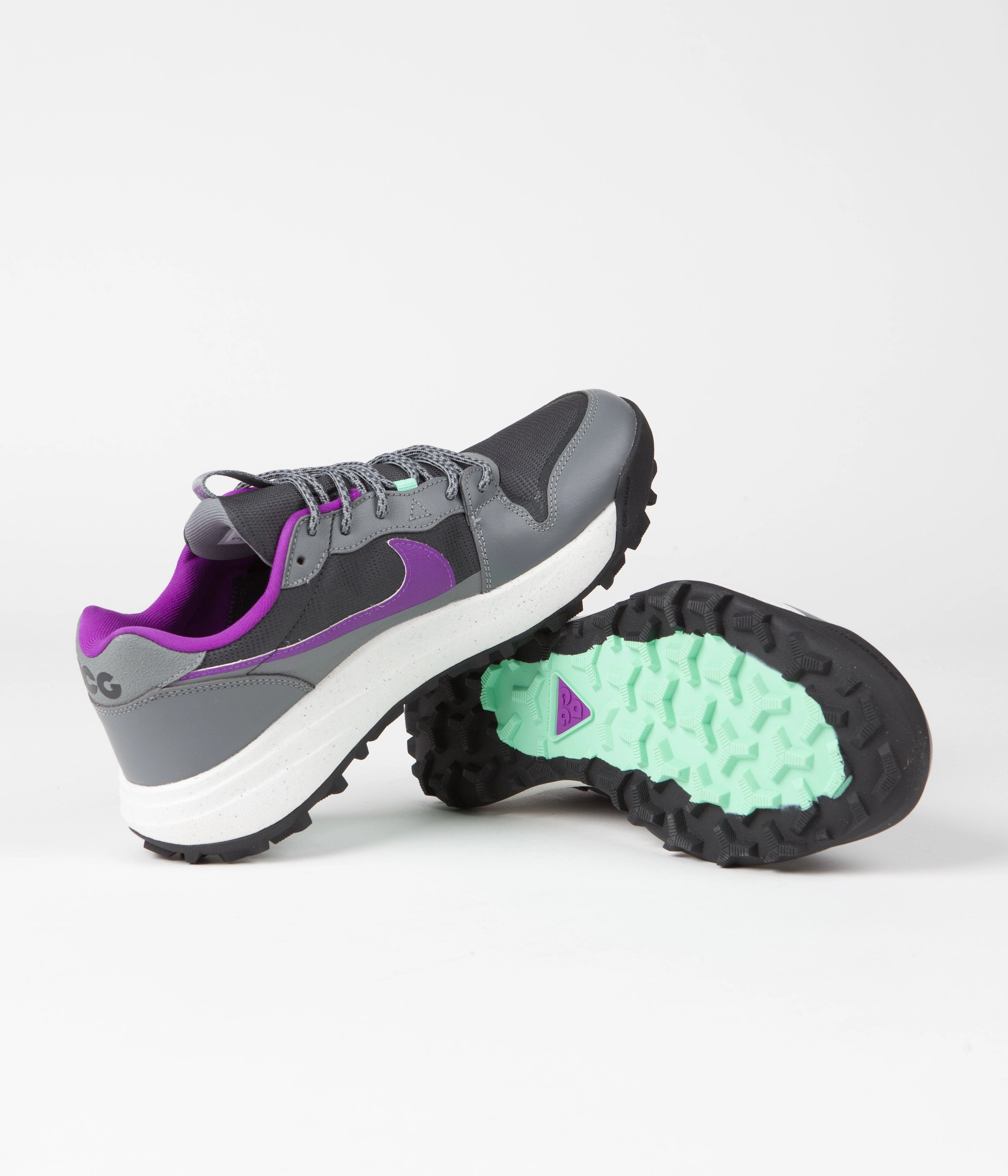 Asics Lyte Classic Lifestyle Shoes Nike ACG Lowcate Shoes - Smoke Grey / Dark Smoke Grey - Vivid Purple