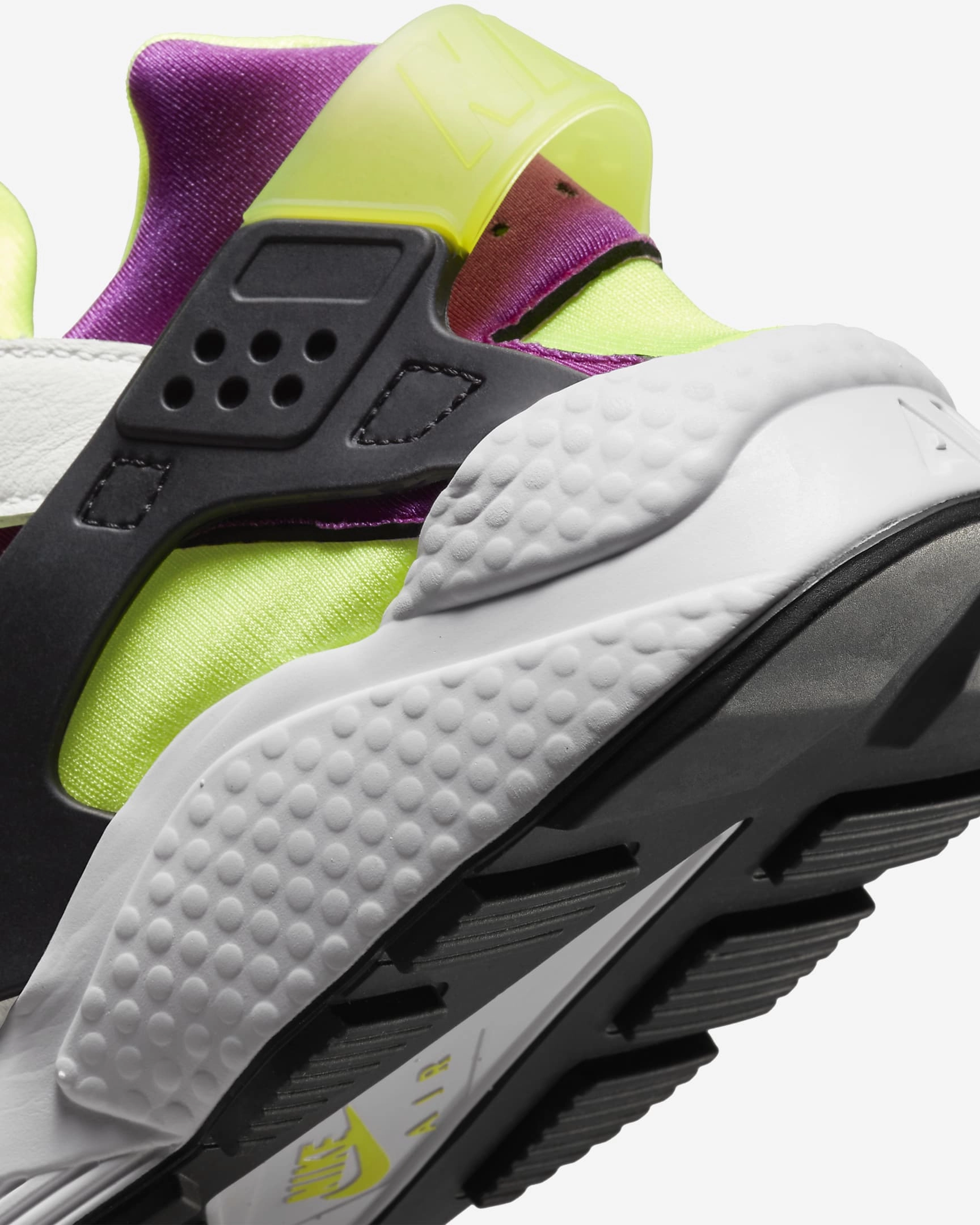 Nike Air Huarache White/Neon Yellow-Magenta Asics Metarise 2 Volleyball Shoes