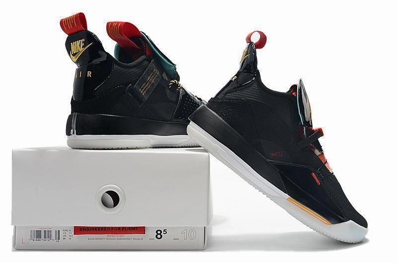 Nike Air Jordan 33 Black Red Men Shoes Sale Size US 7-12 Best Asics Shoes For Plantar Fasciitis