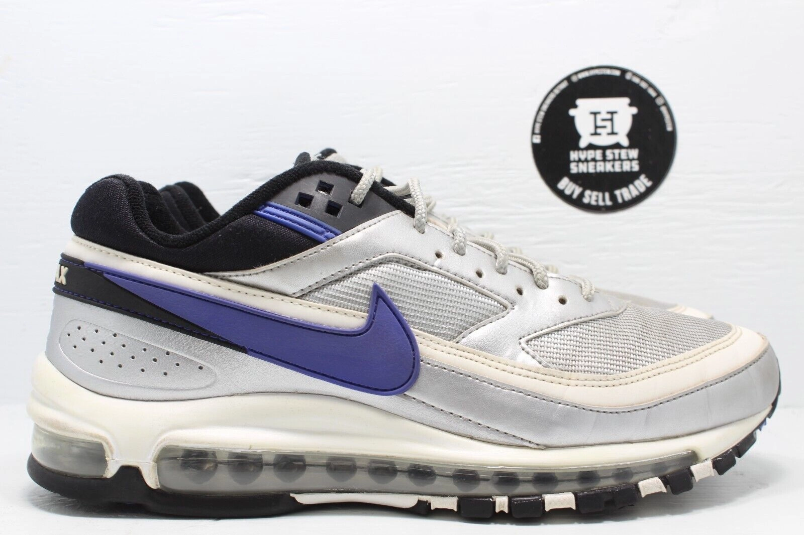 Asics Gel Ds Trainer 24 Running Shoes Nike Air Max 97/BW Metallic Silver Persian Violet Size 7.5 No Insoles