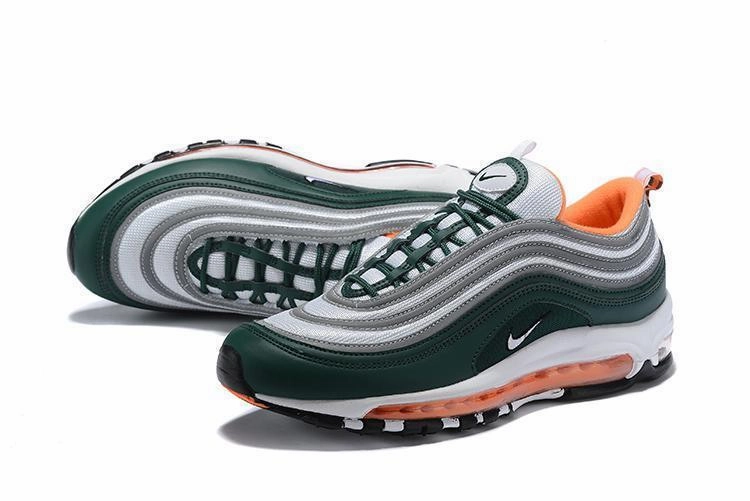 Nike Air Max 97 Green Grey Orange Shoes Sale Men Size US 7, 8, 8.5, 9, 10, 11 Customize Your Own Asics Wrestling Shoes