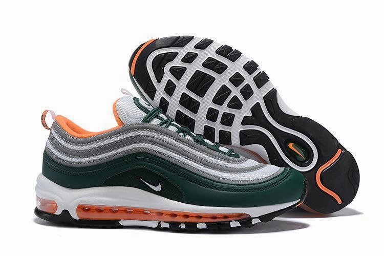 Nike Air Max 97 Green Grey Orange Shoes Sale Men Size US 7, 8, 8.5, 9, 10, 11 Asics Volleyball Shoes Review