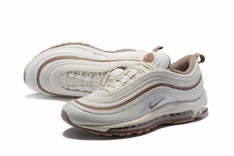 Nike Air Max 97 White Light Bone Shoes Sale Size US 7, 8, 8.5, 9, 10, 11 Asics Cheerleader And Danz Team Shoes