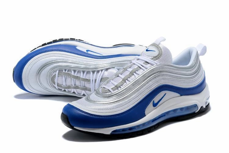 Nike Air Max 97 White Royal Silver Blue Shoes Sale Men Size US 7, 8, 8.5, 9, 10, 11 Top 10 Asics Shoes