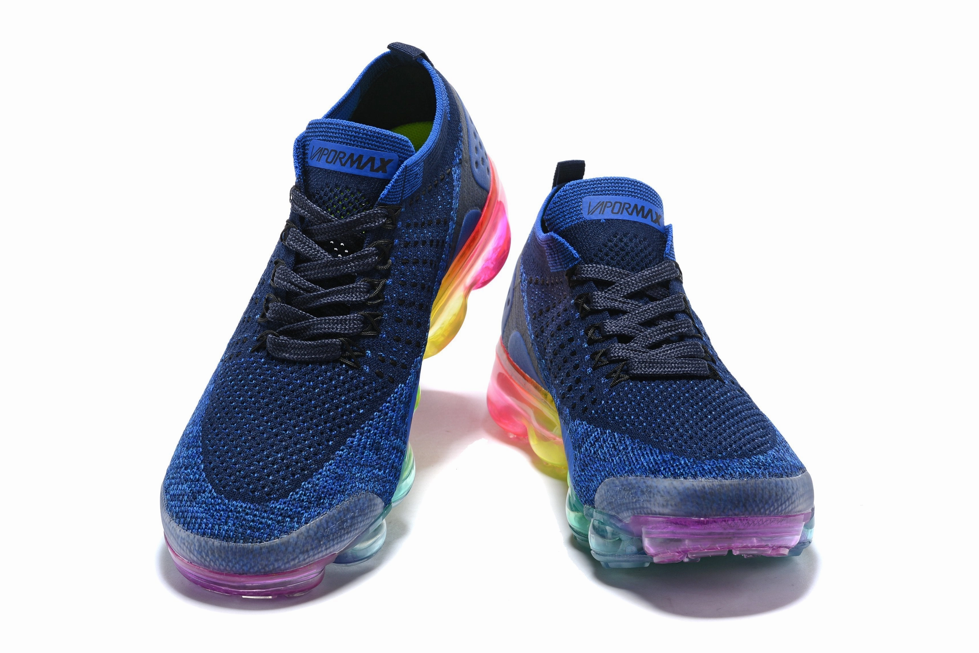 Bobby Sneakers Nike Air Vapormax Flyknit 2 Navy Multicolor Shoes Sneakers Men Sale Size US 7, 8, 8.5, 9, 10, 11