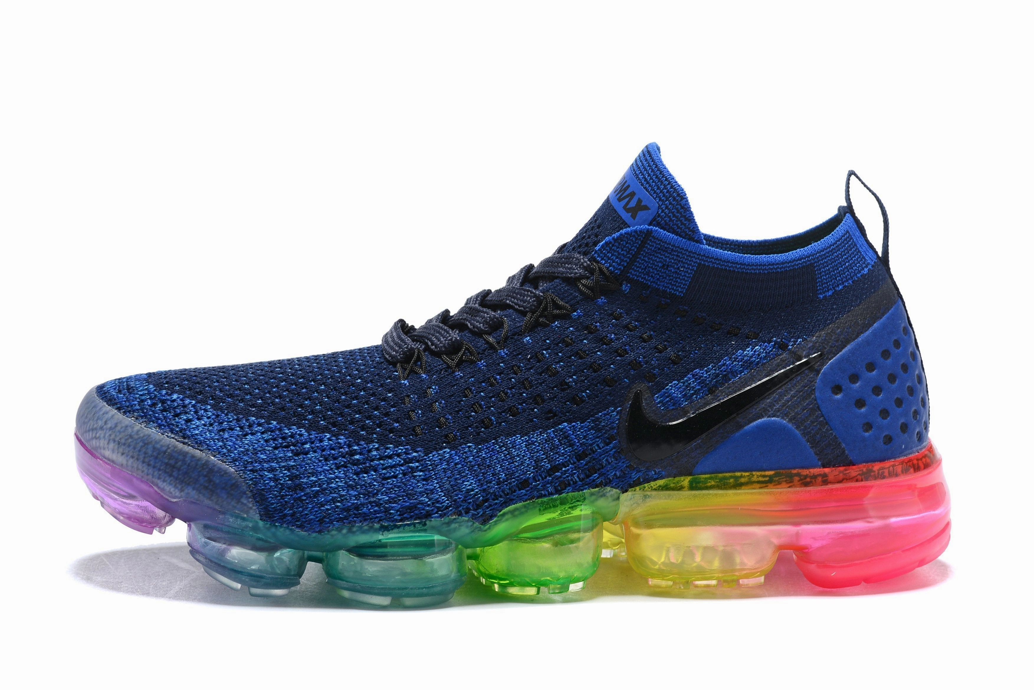 Nike Air Vapormax Flyknit 2 Navy Multicolor Shoes Sneakers Men Sale Size US 7, 8, 8.5, 9, 10, 11 Hi Tec Sneakers