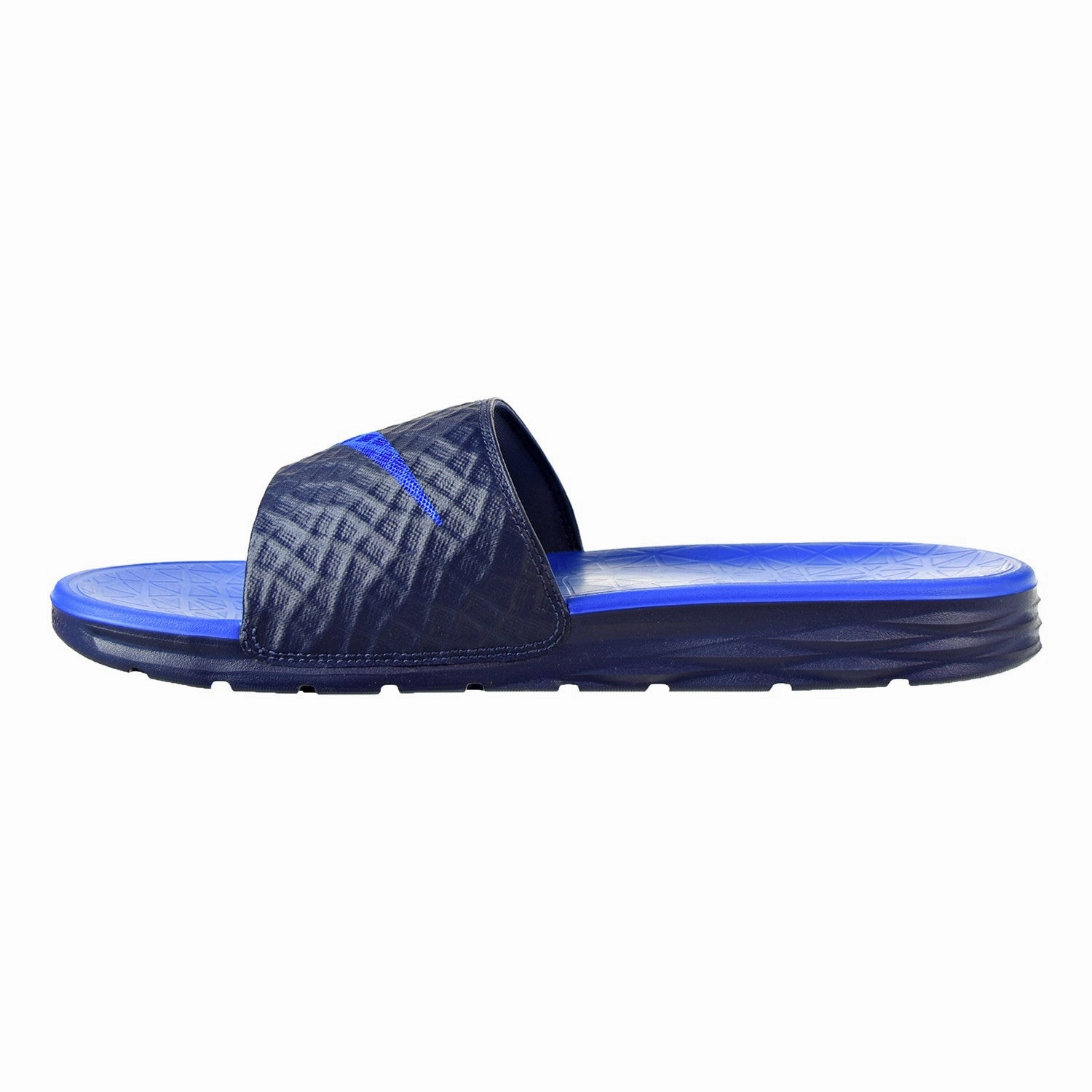 Nike Benassi Solarsoft Men's Slides Midnight Navy/Lyon Blue/Black Acorn House Slippers