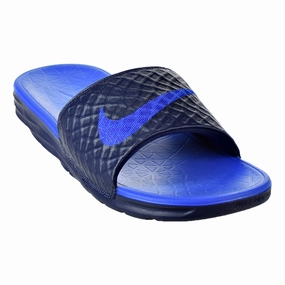 Slippers For Walking Nike Benassi Solarsoft Men's Slides Midnight Navy/Lyon Blue/Black