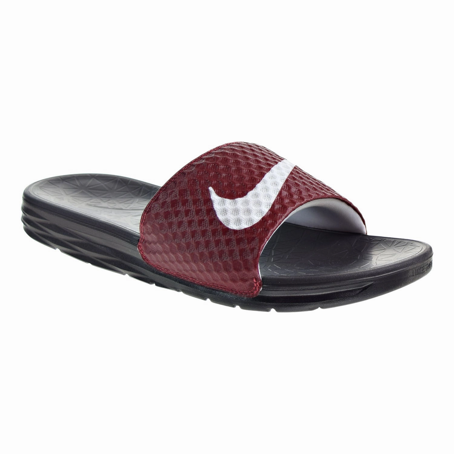 Non Slip Slippers For Elderly Man Nike Benassi Solarsoft Sandals Team Red/White/Black