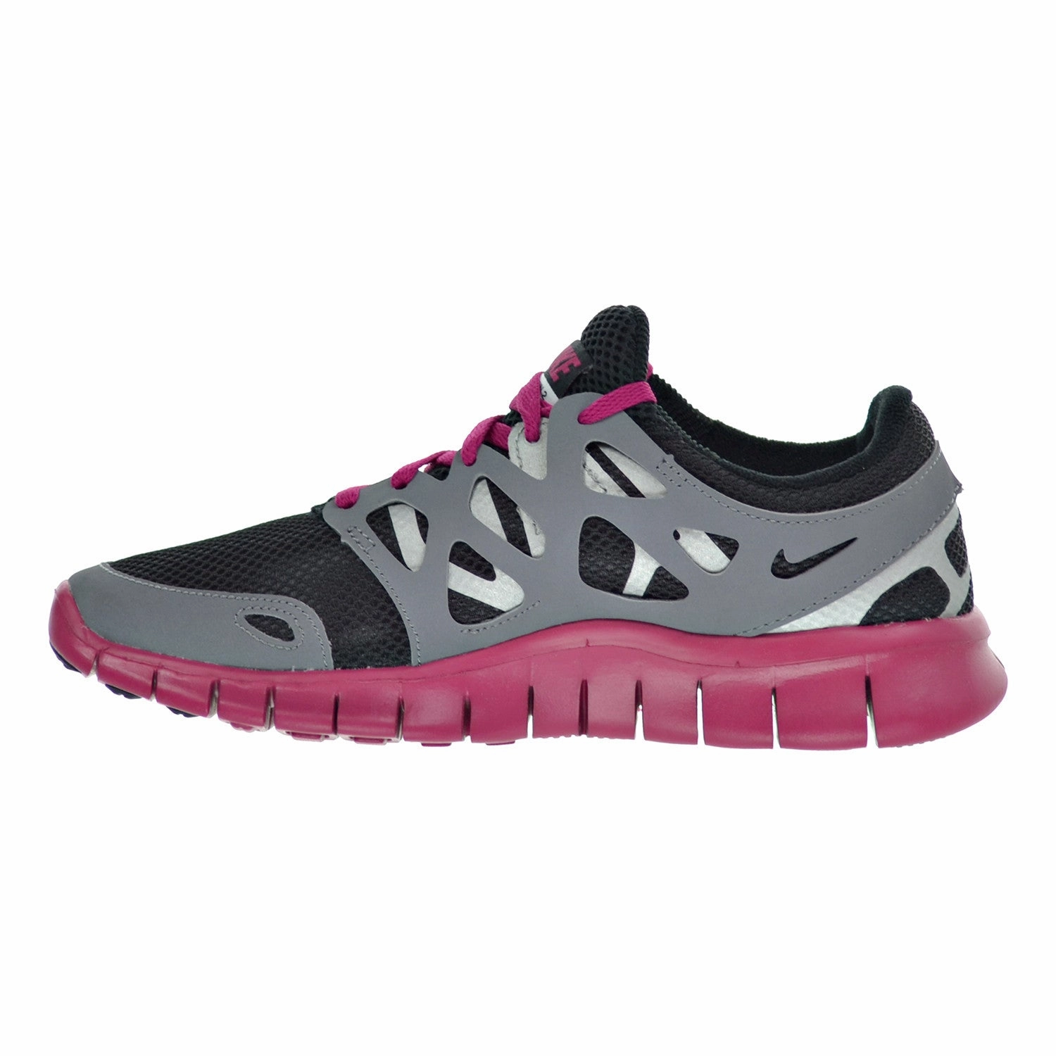 Asics Olympics Shoes Nike Free Run  2 EXT Women's Shoes Black/Cool Grey/Sport Fuchsia