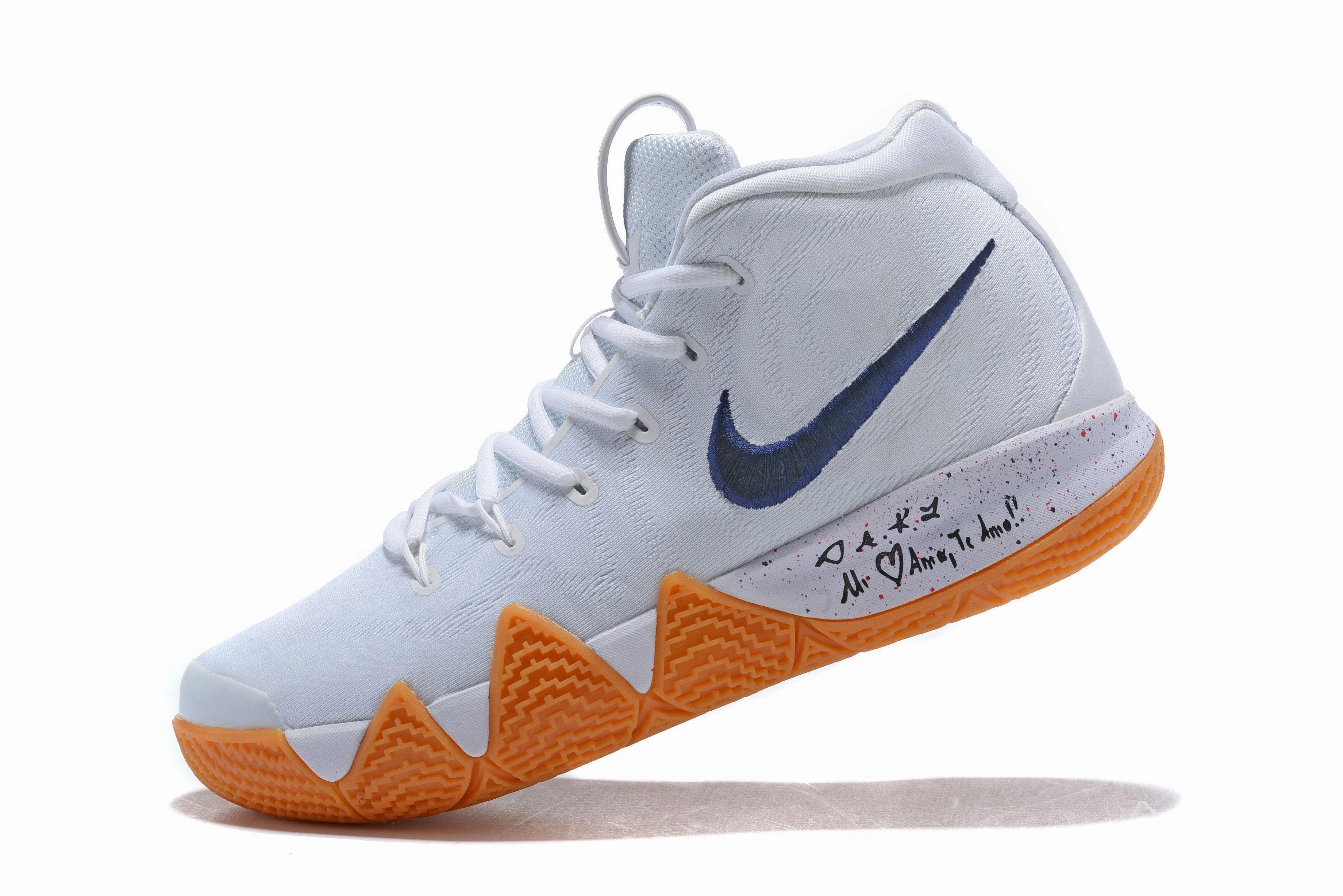 Asics Soccer Shoes Nike Kyrie 4 White Raw Rubber Men Basketball Shoes Sale Size US 7-12