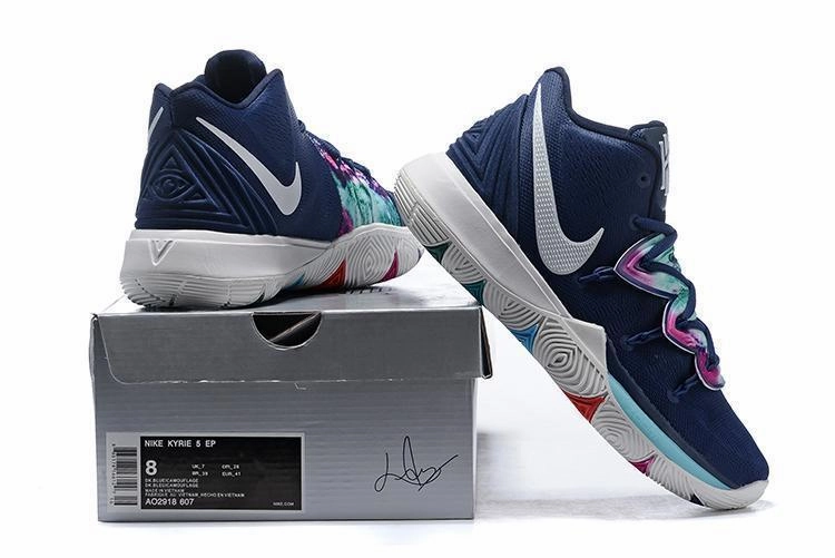 Nike Kyrie 5 Blue Camoplage Men Basketball Shoes Sale Size US 7,8,8.5,9.5,10,11,12 Track Shoes Asics