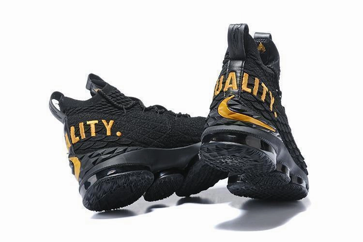 Nike Lebron XV 15 Black Equality Black Men Shoes Sale Size US 7-12 Asics Shoes Cheapest Online