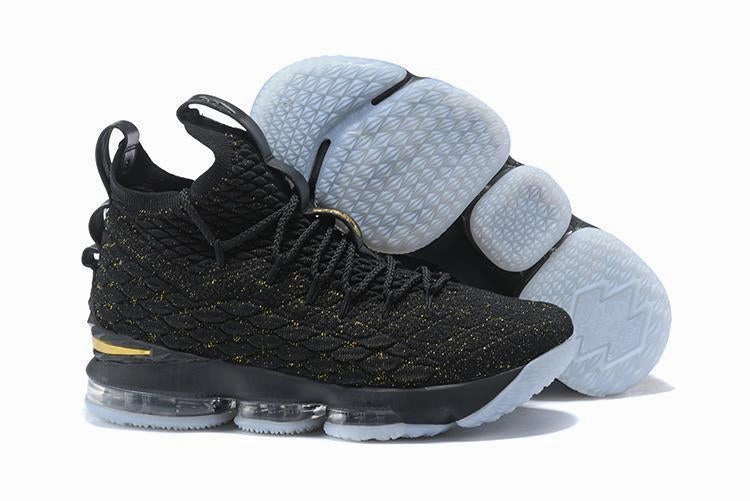 Nike Lebron XV 15 Black Gold Men Shoes Sale Size US7,8,8.5,9,10,11,12 Asics Top-performance Running Shoes
