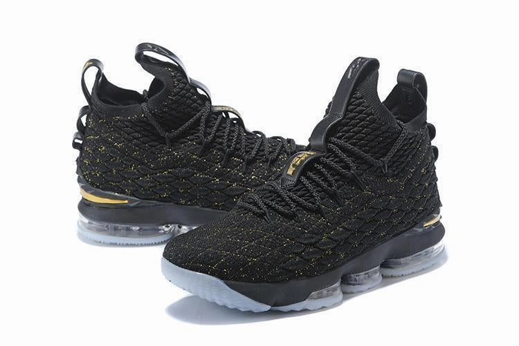 Nike Lebron XV 15 Black Gold Men Shoes Sale Size US7,8,8.5,9,10,11,12 Asics Shoes Cheapest Online